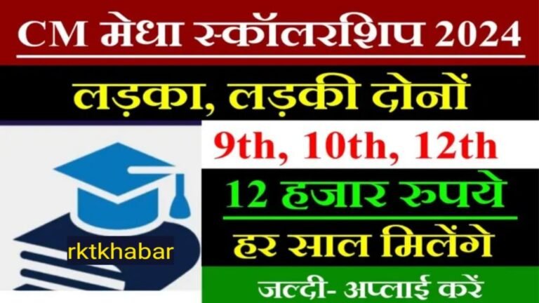 CM Megha Scholarship Apply 2024: कक्षा 9th से 12th तक के सभी छात्रों को  मिलेंगे 12 हजार हर महीने